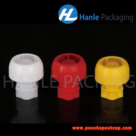 Dia 8.6mm squeeze pouch caps with baby food pouch spout, yogurt pouch plastic spout with cap - HL086M Dia 8.6mm squeeze pouch caps with baby food pouch spout, yogurt pouch plastic spout with cap - HL086M